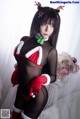 Coser@抱走莫子aa Vol.011: 连体黑丝圣诞比基尼 (30 photos)